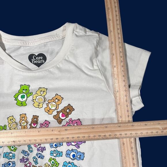 Kidcore XL Spiral Graphic Tee White Multi Cartoon Short Sleeve 2020s Youth Shirt - Picture 4 of 4